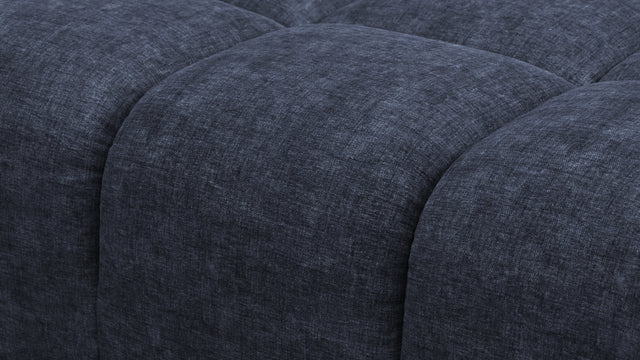 Tufted - Tufted Ottoman, Indigo Blue Chenille