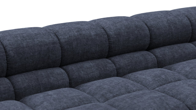 Tufted - Tufted Sectional, Large Left Corner, Indigo Blue Chenille