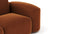 Muse - Muse Sectional, Large Right Corner, Burnt Orange Velvet