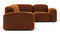 Muse - Muse Sectional, Small Right Corner, Burnt Orange Velvet