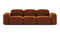 Muse - Muse Three Seater Sofa, Burnt Orange Velvet