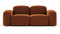 Muse - Muse Two Seater Sofa, Burnt Orange Velvet