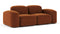 Muse - Muse Two Seater Sofa, Burnt Orange Velvet