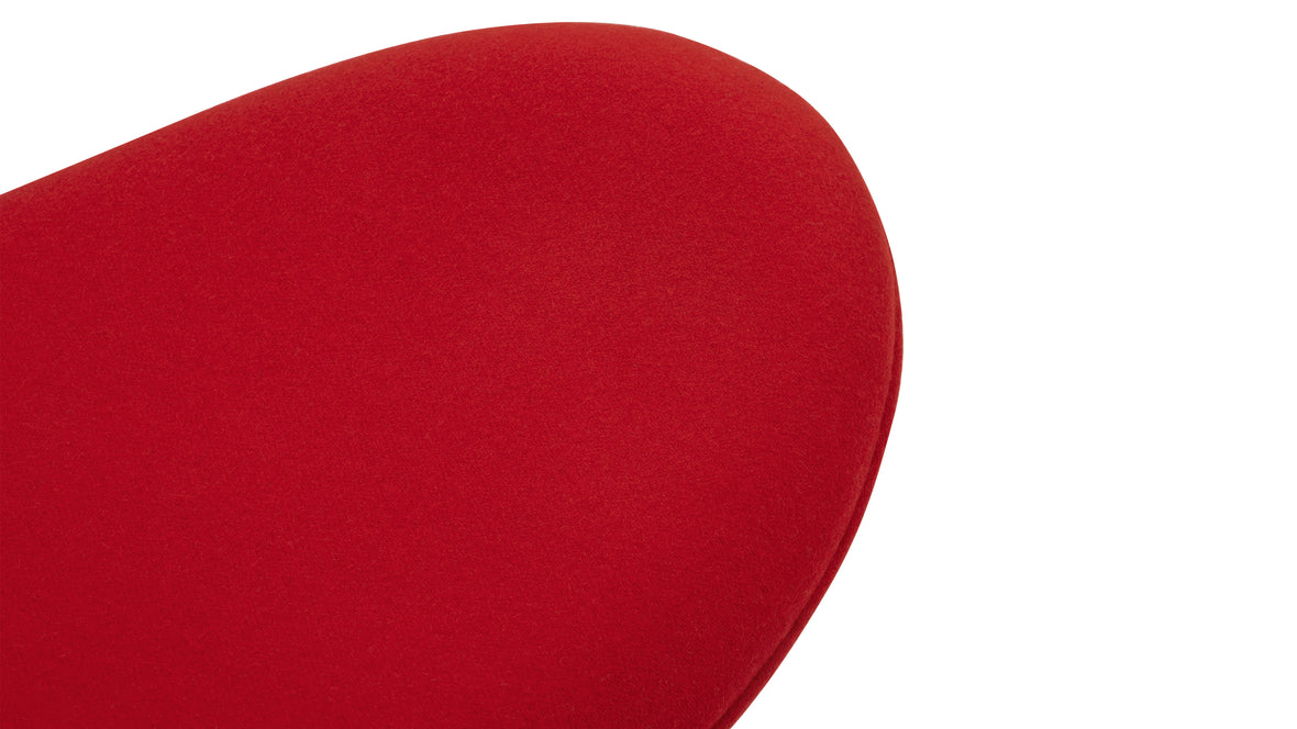 Alpha - Alpha Egg Ottoman, Bold Red Wool