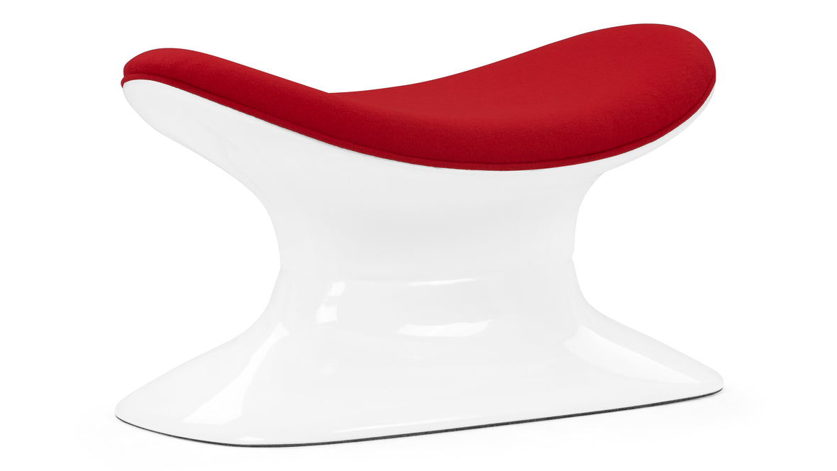 Alpha - Alpha Egg Ottoman, Bold Red Wool