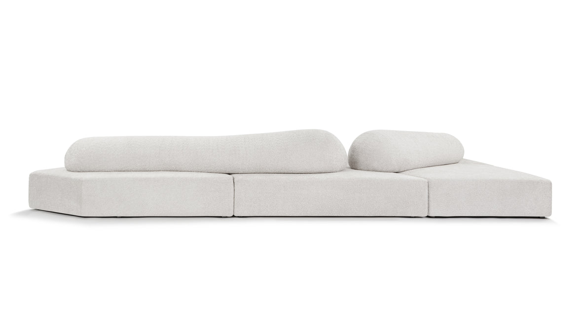 On the Rocks - On The Rocks Sofa, Left Corner, Luxe Light Gray Weave