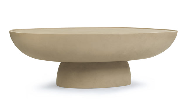 Aura - Aura Outdoor Coffee Table, Tan Concrete