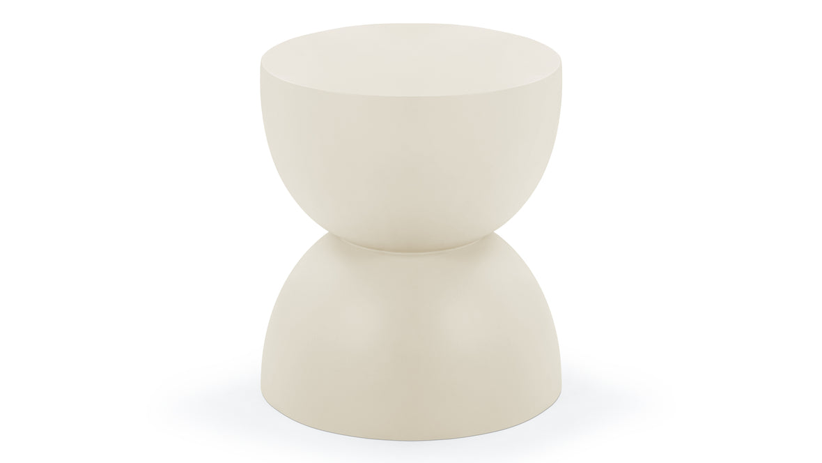 Aura - Aura Outdoor Side Table, Alabaster Concrete