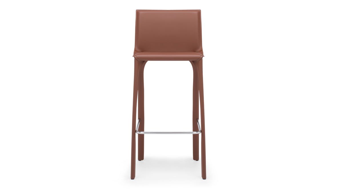 Domus - Domus Bar Stool, Cognac Leather