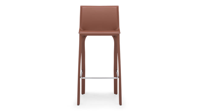 Domus - Domus Bar Stool, Cognac Leather