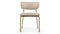 Metaphores - Metaphores Dining Chair, Latte Vegan Suede and Brushed Brass