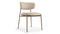 Metaphores - Metaphores Dining Chair, Latte Vegan Suede and Brushed Brass