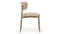 Metaphores - Metaphores Dining Chair, Latte Vegan Suede and Brushed Brass