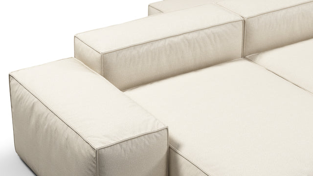 Andes - Andes Outdoor Sectional, Double Sided, Left Chaise, Natural Textured Weave