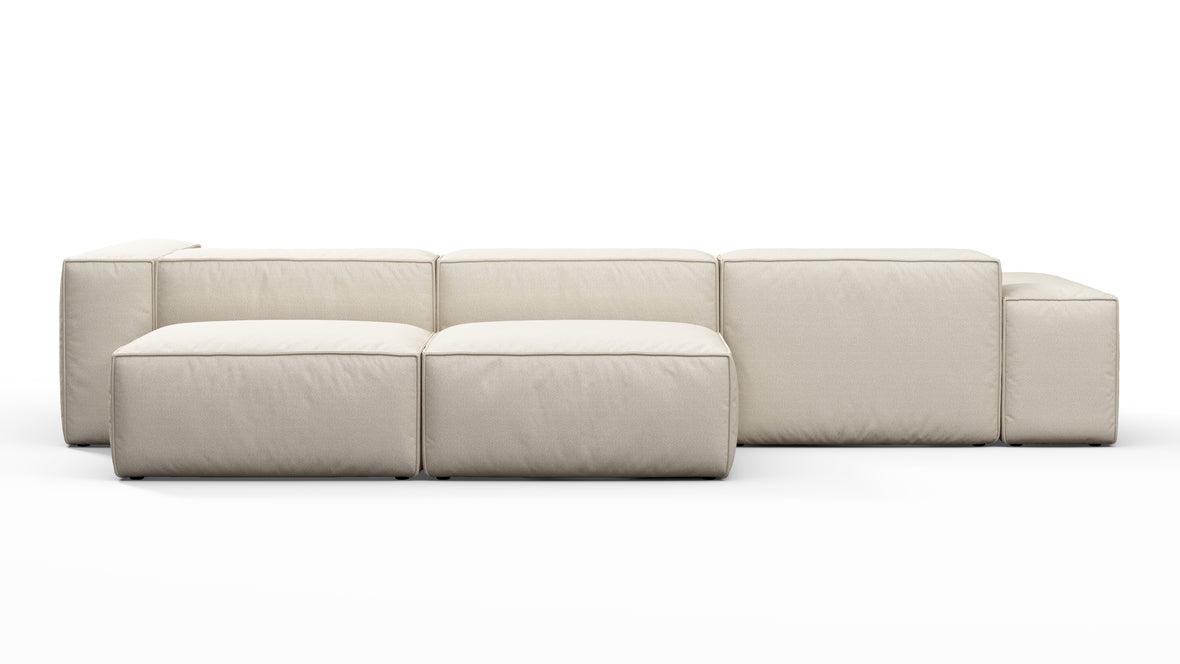 Andes - Andes Outdoor Sectional, Double Sided, Left Chaise, Natural Textured Weave