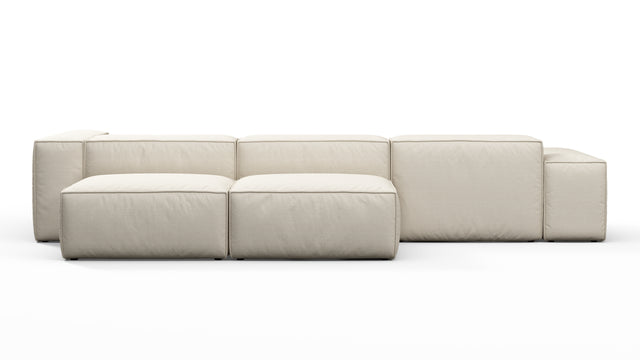 Andes - Andes Outdoor Sectional, Double Sided, Left Chaise, Natural Textured Weave