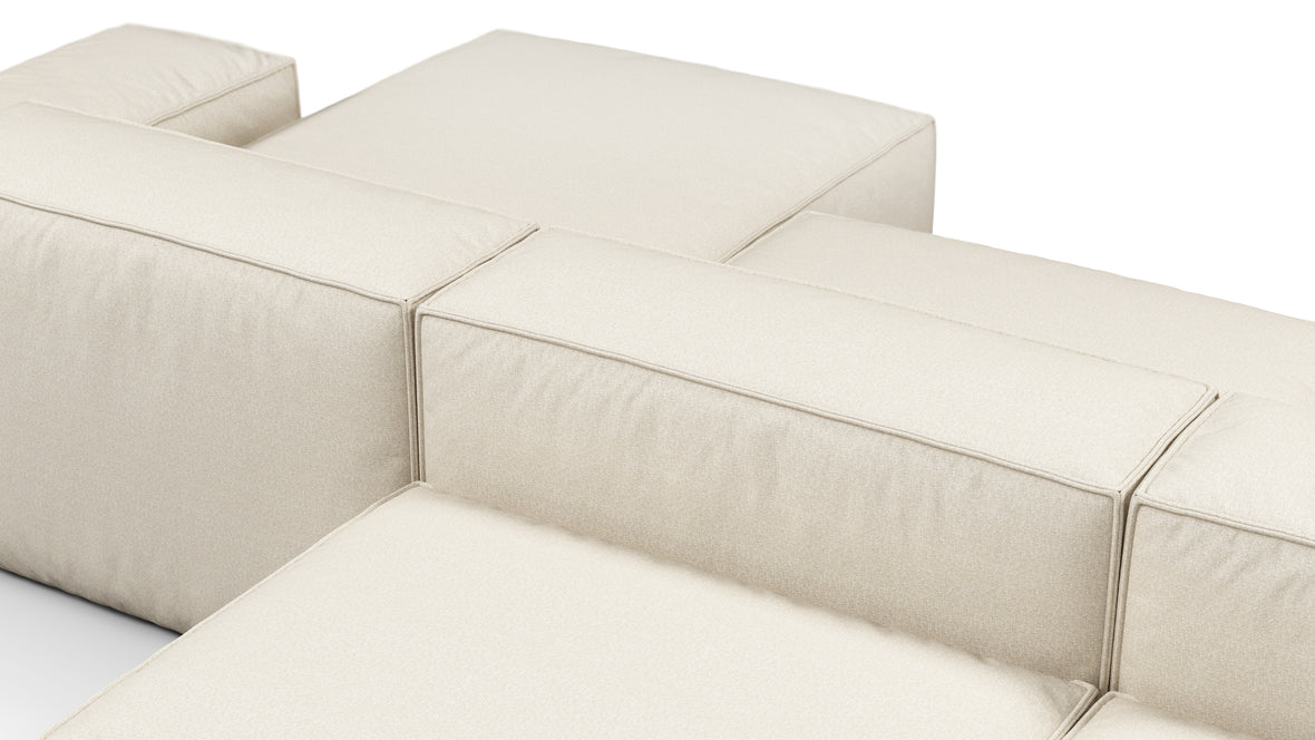 Andes - Andes Outdoor Sectional, Double Sided, Right Chaise, Natural Textured Weave