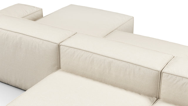 Andes - Andes Outdoor Sectional, Double Sided, Right Chaise, Natural Textured Weave