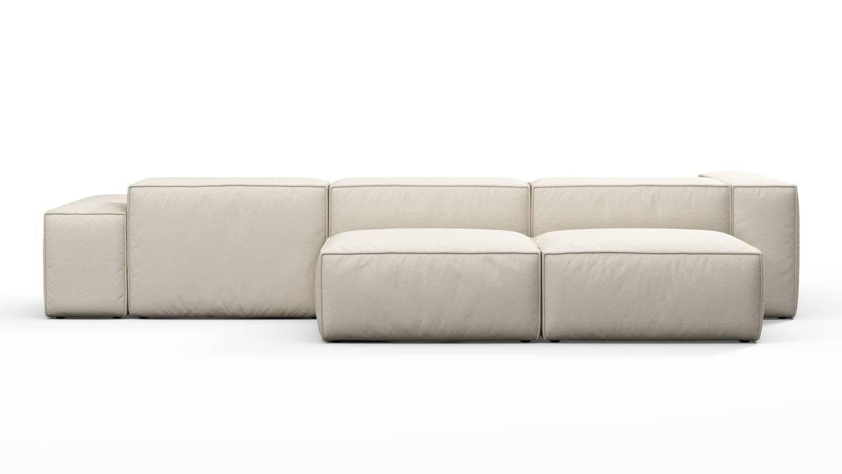 Andes - Andes Outdoor Sectional, Double Sided, Right Chaise, Natural Textured Weave