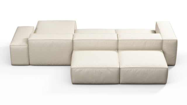 Andes - Andes Outdoor Sectional, Double Sided, Right Chaise, Natural Textured Weave