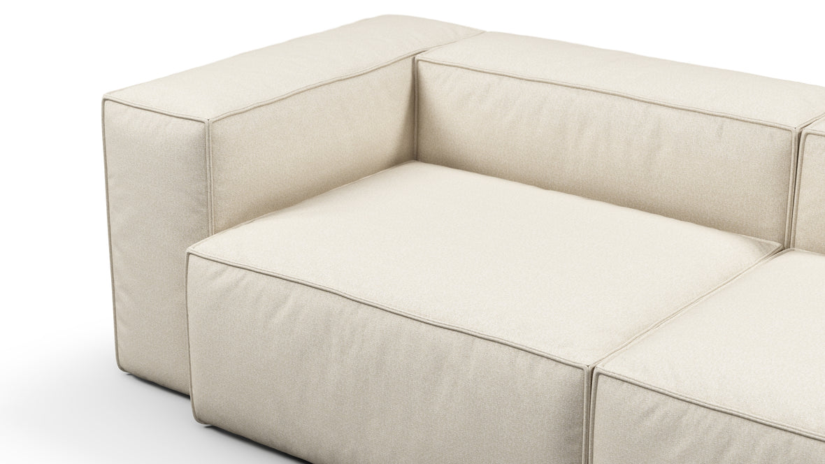Andes - Andes Outdoor Sectional, Three Seater, Natural Textured Weave