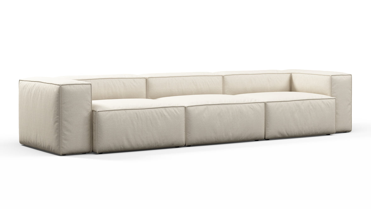 Andes - Andes Outdoor Sectional, Three Seater, Natural Textured Weave