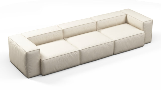 Andes - Andes Outdoor Sectional, Three Seater, Natural Textured Weave