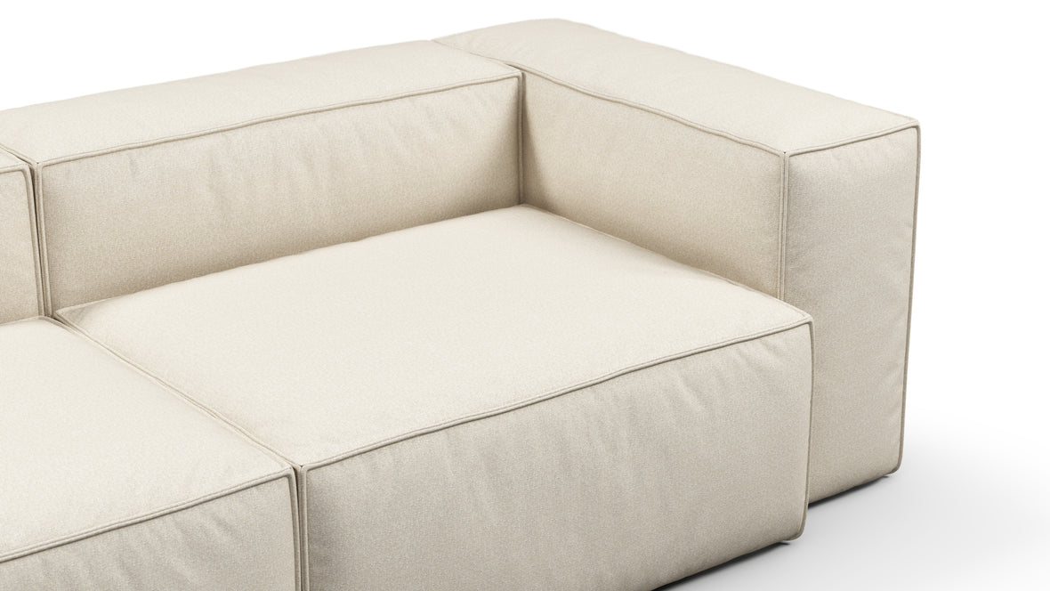 Andes - Andes Outdoor Sectional, Two Seater, Natural Textured Weave