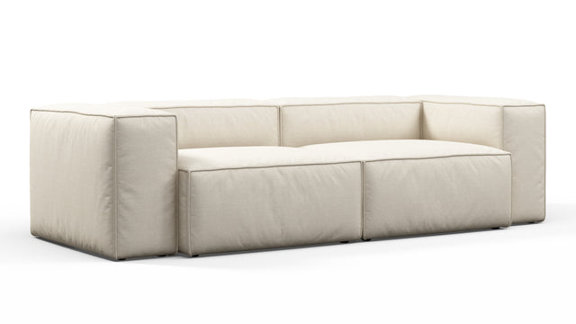 Andes - Andes Outdoor Sectional, Two Seater, Natural Textured Weave