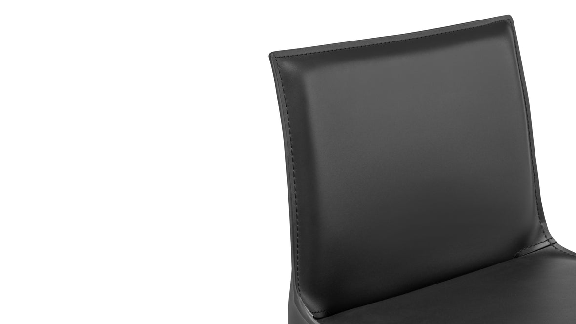 Domus - Domus Bar Stool, Jet Black Leather