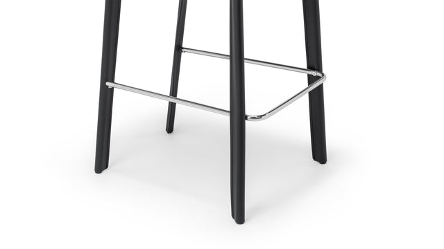 Domus - Domus Bar Stool, Jet Black Leather