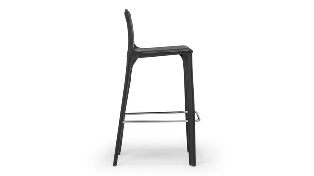 Domus - Domus Bar Stool, Jet Black Leather