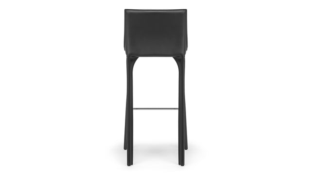 Domus - Domus Bar Stool, Jet Black Leather