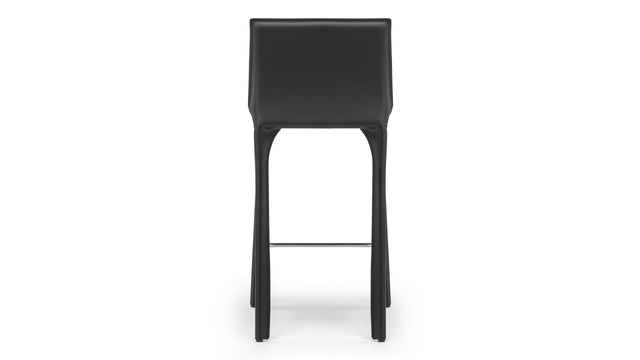 Domus - Domus Counter Stool, Jet Black Leather
