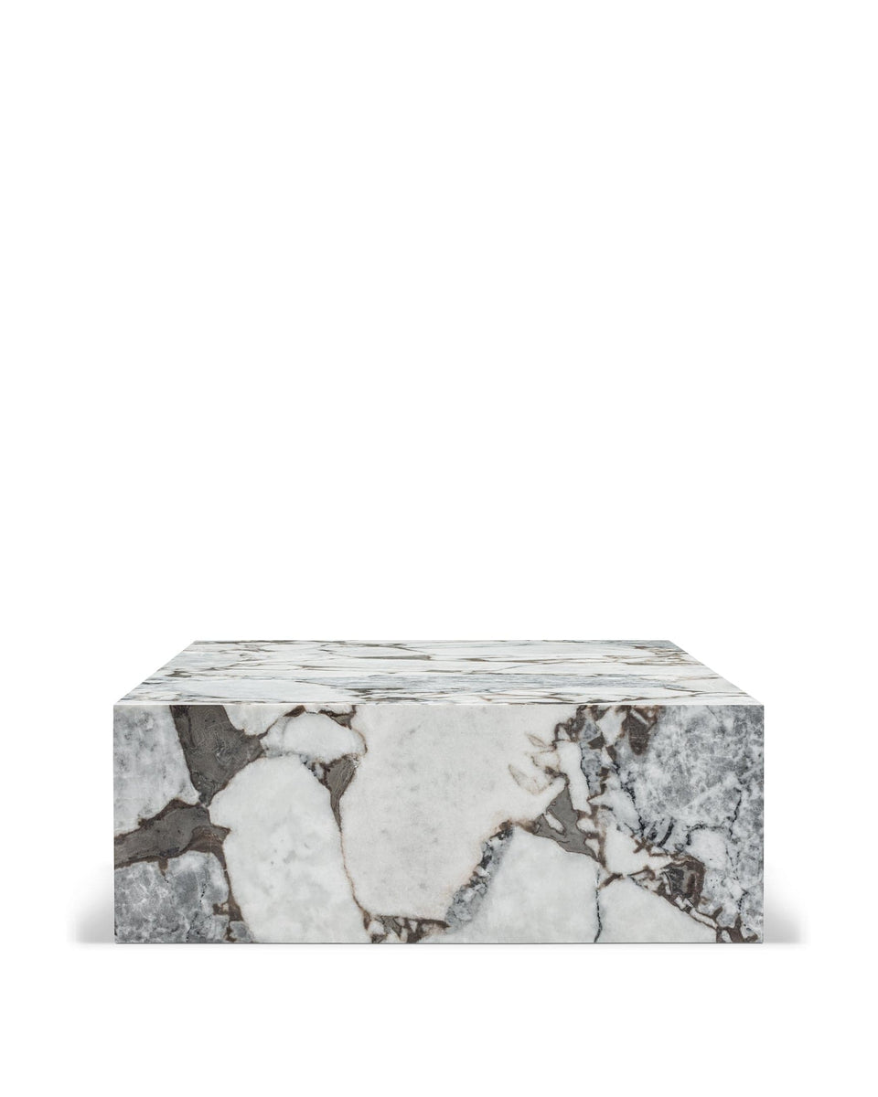Plinth Grande Coffee Table, Modellato Marble – Interior Icons