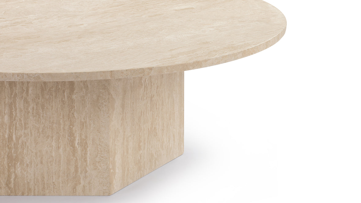 Saga - Saga Large Coffee Table, Travertine