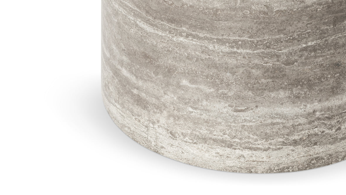 Toren - Toren Side Table, Silver Travertine