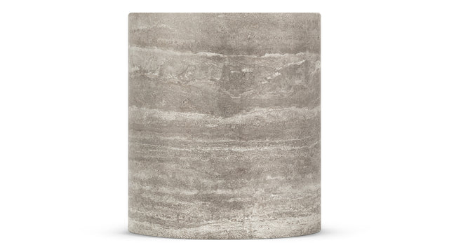 Toren - Toren Side Table, Silver Travertine