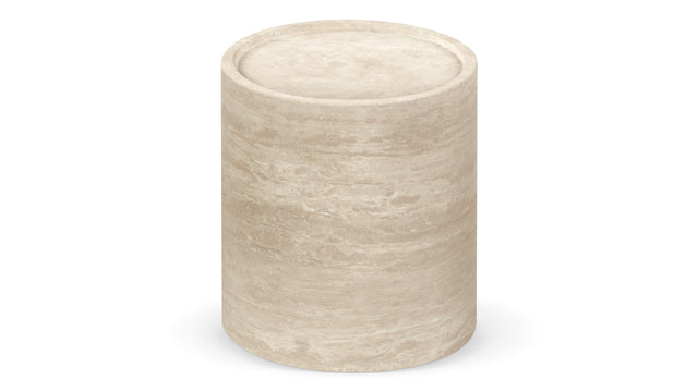 Toren - Toren Side Table, Travertine