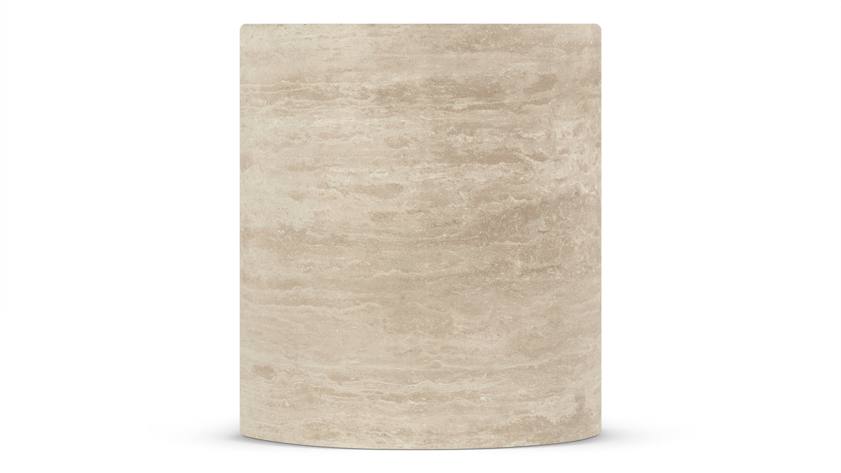 Toren - Toren Side Table, Travertine