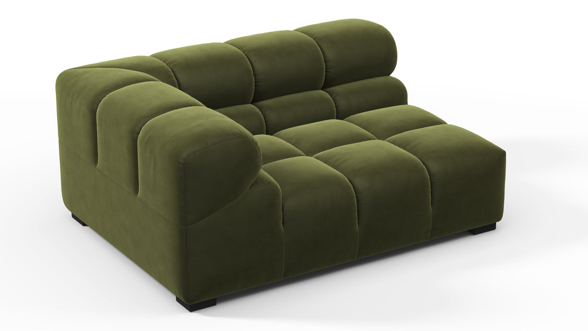 Tufty - Tufty Module, Large Left Corner, Thyme Luxe Velvet