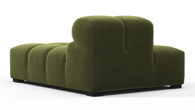 Tufty - Tufty Module, Left Chaise, Armless, Thyme Luxe Velvet