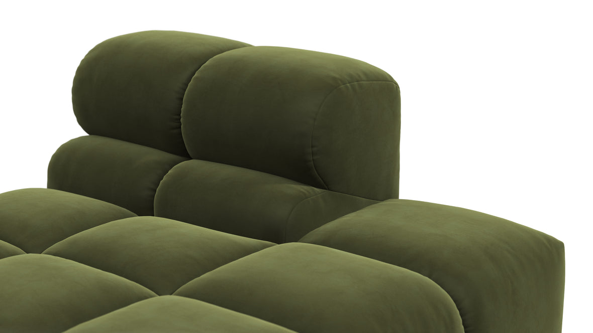 Tufty - Tufty Module, Right Chaise, Armless, Thyme Luxe Velvet