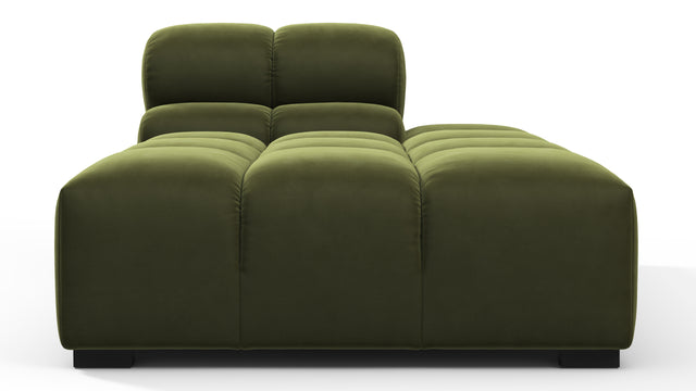 Tufty - Tufty Module, Right Chaise, Armless, Thyme Luxe Velvet