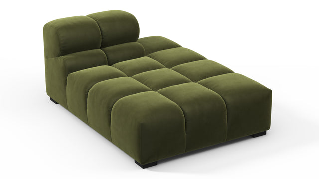 Tufty - Tufty Module, Right Chaise, Armless, Thyme Luxe Velvet