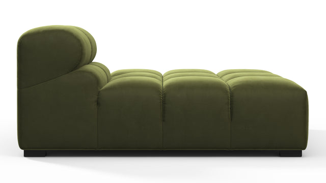 Tufty - Tufty Module, Right Chaise, Armless, Thyme Luxe Velvet