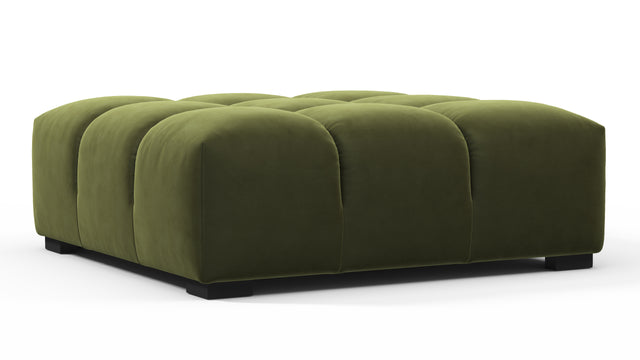 Tufty - Tufty Ottoman, Thyme Luxe Velvet