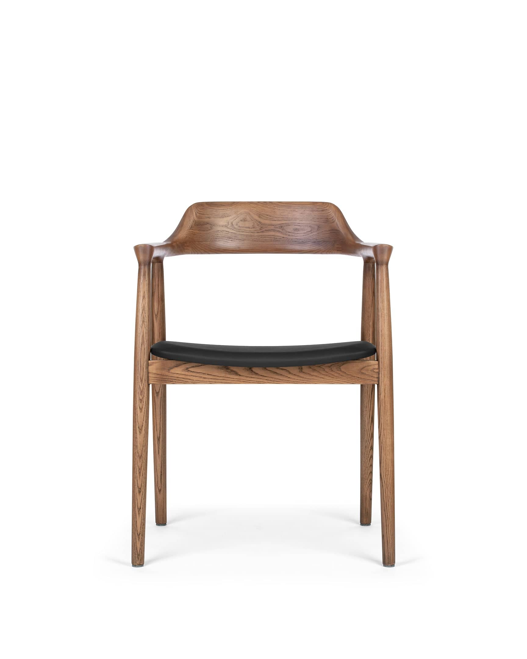 Hiroshima Armchair, Black and Walnut Stain – Interior Icons