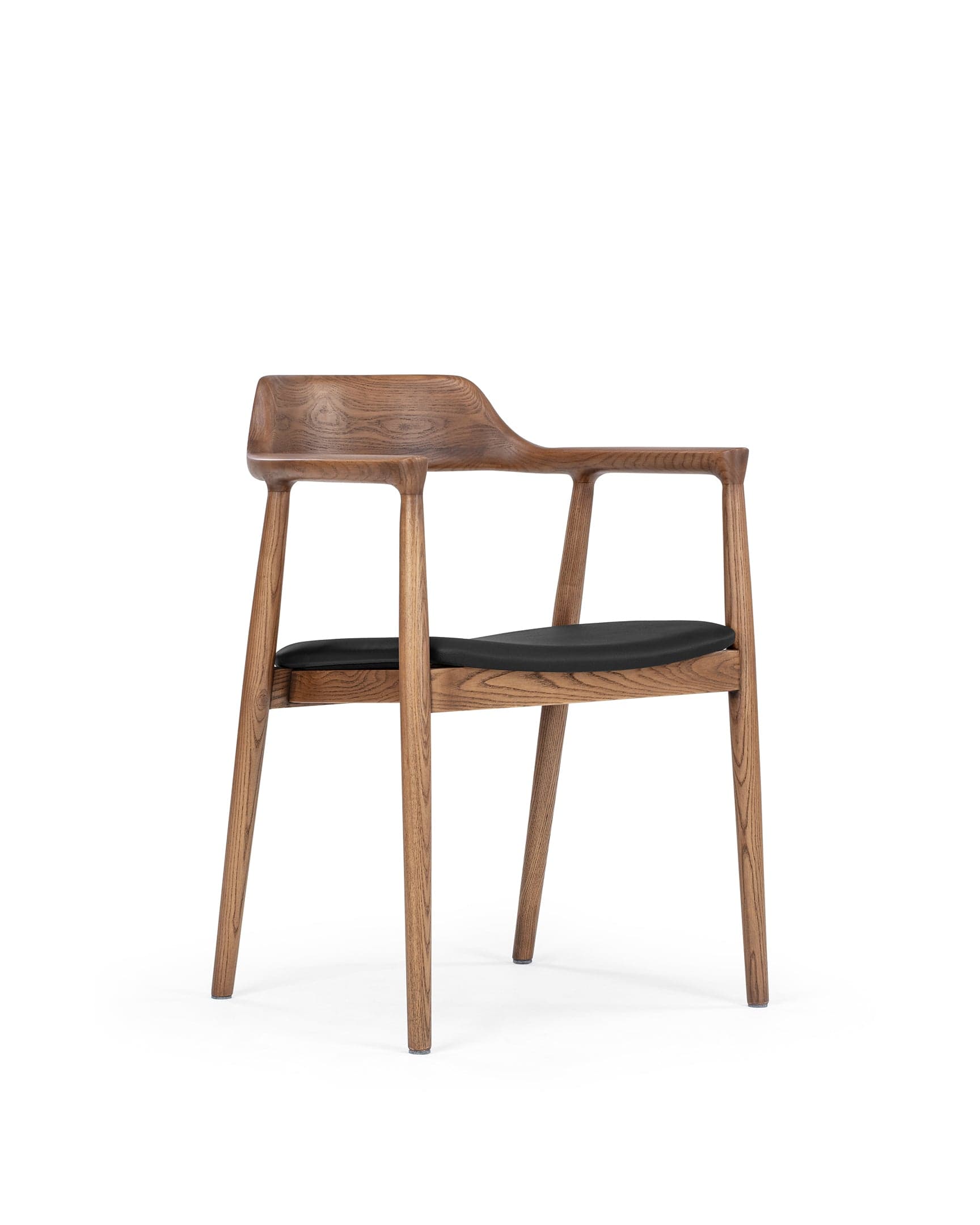 Hiroshima Armchair, Black and Walnut Stain – Interior Icons