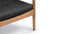 Modus - Modus Lounge Chair, Black Vegan Leather and Walnut Stain